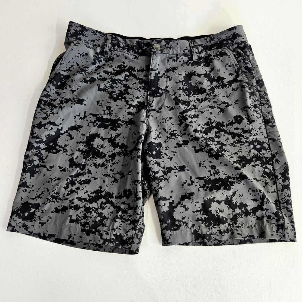 Adidas Golf Shorts Mens 32 Gray Digital Camo Primegreen Performance Athletic